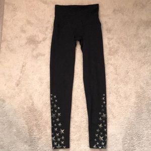 Spanx Metallic Stars Active Leggings Size S